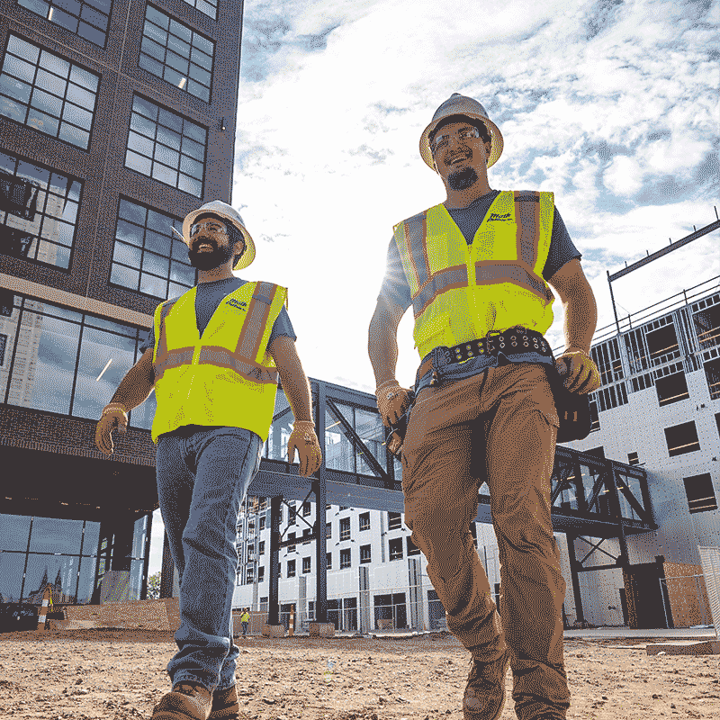 Muth Electric workers at the Steel District jobsite
